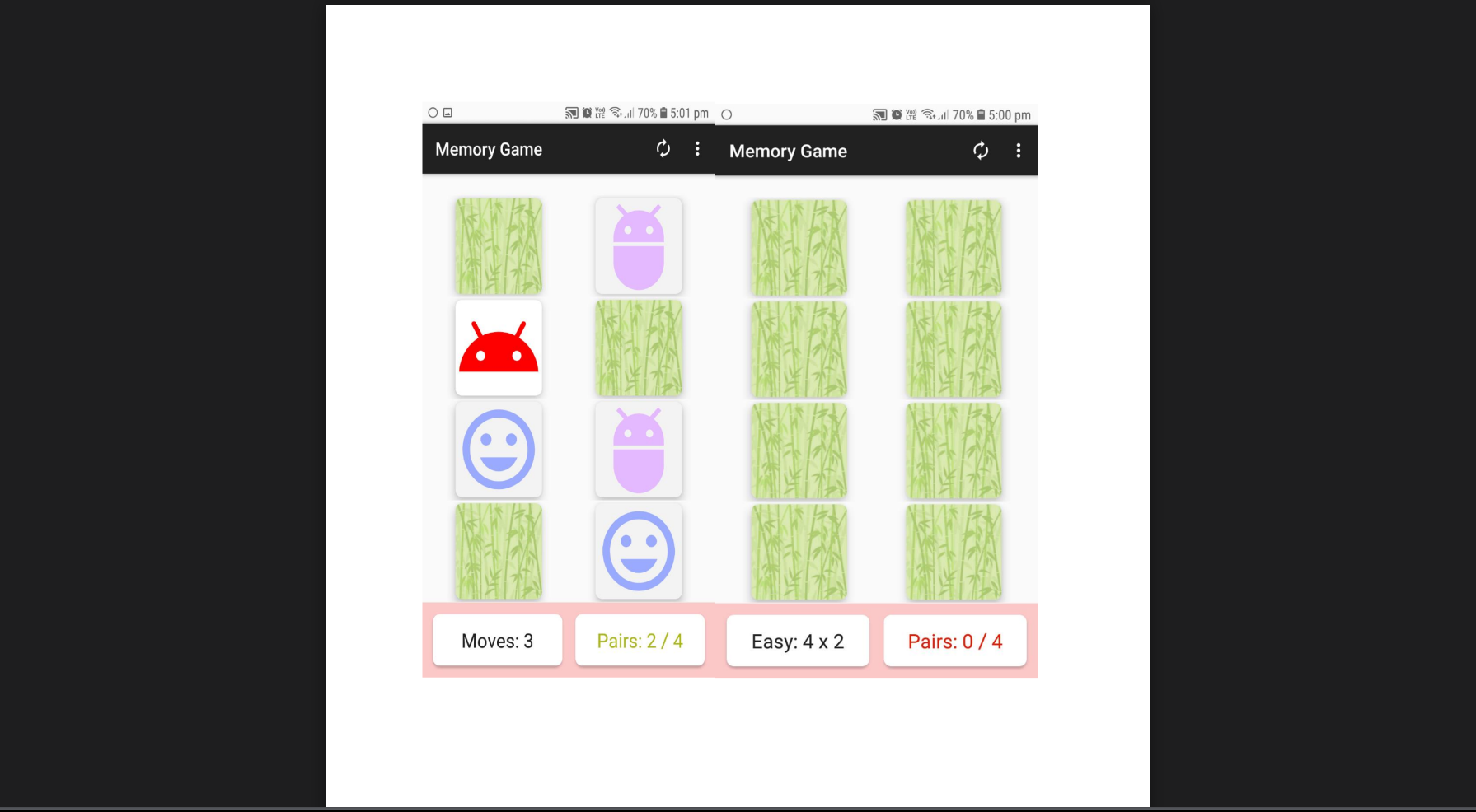 Memory Application Screenshot